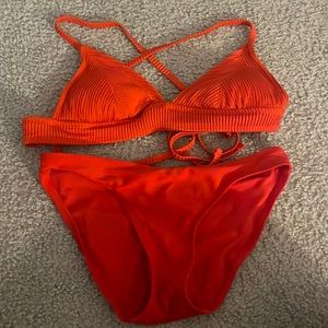 Bathing suit red size small